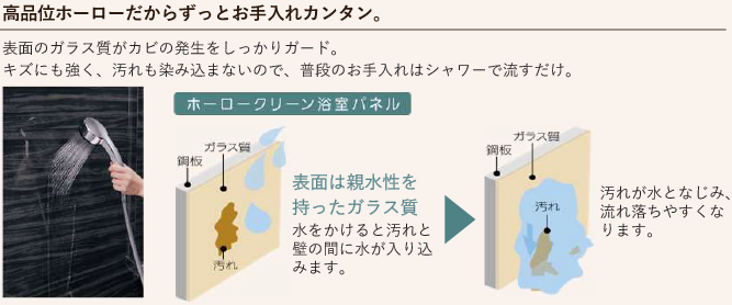高品位ホーローだからずっとお手入れカンタン。